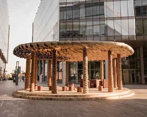 Architectural structure designed by Wood World Decor LLC in Dubai